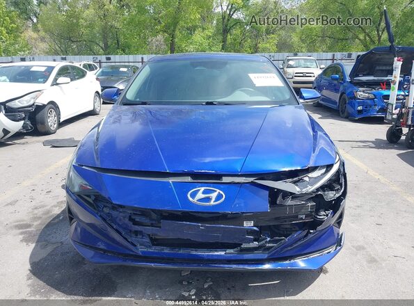 KMHLS4AG8MU103512 2021 HYUNDAI ELANTRA Blue Instrument cluster view
