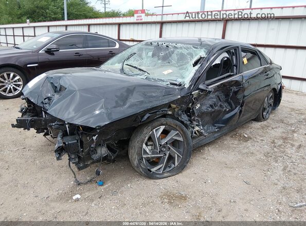 KMHLS4DG3RU746630 2024 HYUNDAI ELANTRA Black წინა მარცხენა ხედი სამი მეოთხედიდან