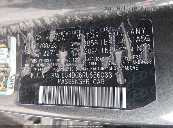 KMHLS4DG6RU656033 2024 HYUNDAI ELANTRA Серый Вид подкапотного пространства