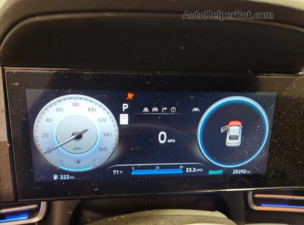 KMHLS4DG7SU017357 2025 HYUNDAI ELANTRA Red Vista del cuadro de instrumentos
