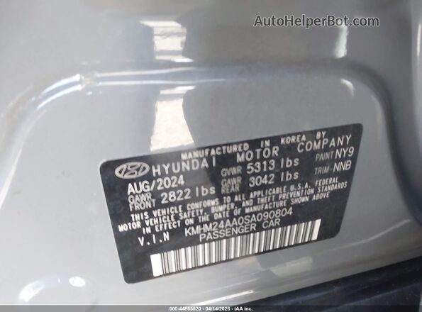 KMHM24AA0SA090804 2025 HYUNDAI IONIQ 6 Gray Widok komory silnika