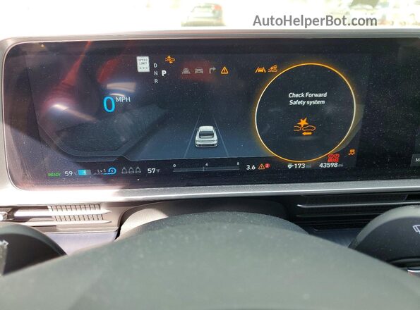 KMHM54AC1PA051302 2023 HYUNDAI IONIQ Blue Widok zestawu wskaźników