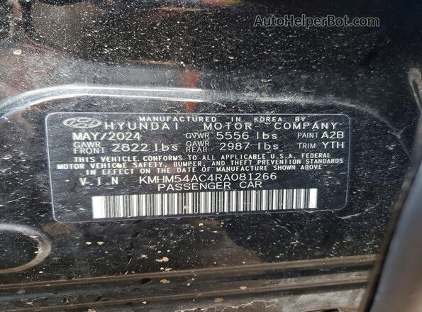 KMHM54AC4RA081266 2024 HYUNDAI IONIQ Black Շարժիչի բաժամունքի տեսք