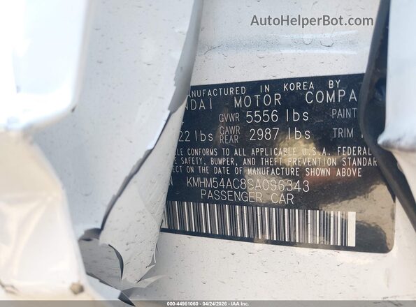 KMHM54AC8SA096343 2025 HYUNDAI IONIQ 6 White Vista del compartimento del motor