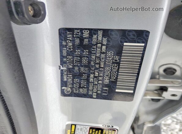 KMHRC8A38LU024285 2020 HYUNDAI VENUE Silver Widok wnętrza 360 stopni