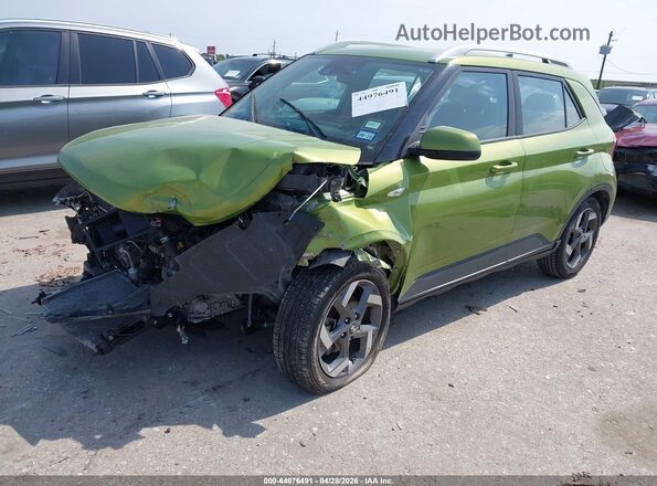 KMHRC8A3XMU082402 2021 HYUNDAI VENUE Green Առջևի ձախ երեք քառորդ տեսարան