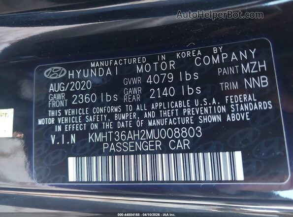 KMHT36AH2MU008803 2021 HYUNDAI VELOSTER N Black Вид підкапотного простору