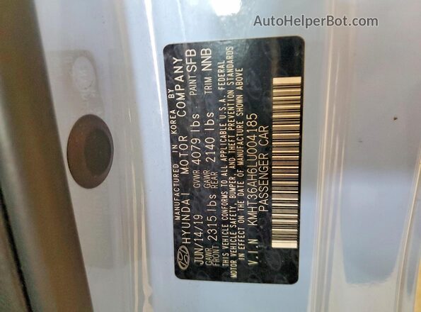 KMHT36AH6LU004185 2020 HYUNDAI VELOSTER Blue 