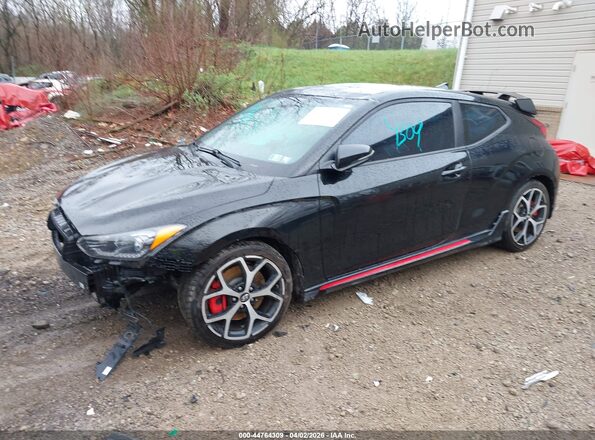 KMHT36AH6LU005272 2020 HYUNDAI VELOSTER N Black Առջևի ձախ երեք քառորդ տեսարան