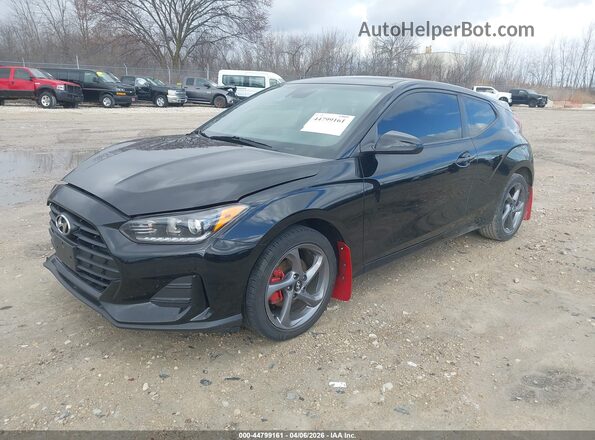 KMHTG6AF1KU010185 2019 HYUNDAI VELOSTER Black Vista tres cuartos delantera izquierda
