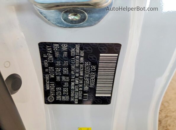 KMHTG6AF9KU009785 2019 HYUNDAI VELOSTER Белый Вид подкапотного пространства