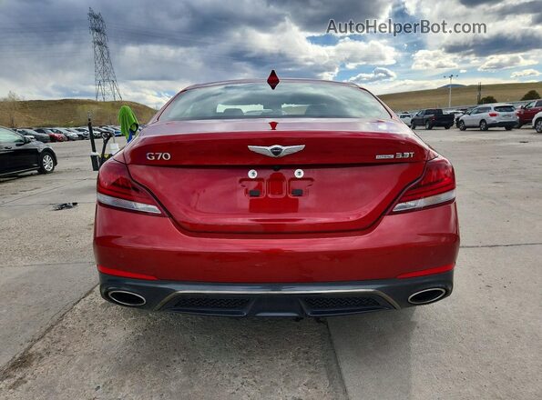 KMTG34LE1LU058069 2020 GENESIS G70 Красный Вид сзади