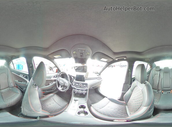 KMTG34LE1LU058069 2020 GENESIS G70 Красный Панорамный вид салона 360°