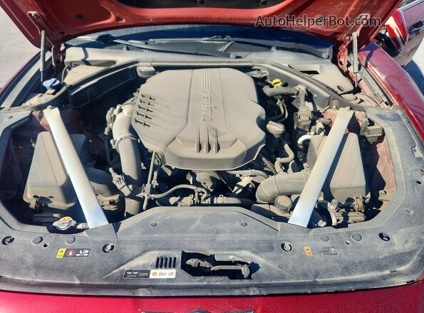 KMTG34LE2MU074539 2021 GENESIS G70 Red Rear interior view