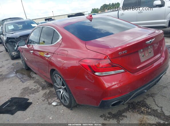 KMTG34LE9LU063259 2020 GENESIS G70 Burgundy უკანა მარცხენა