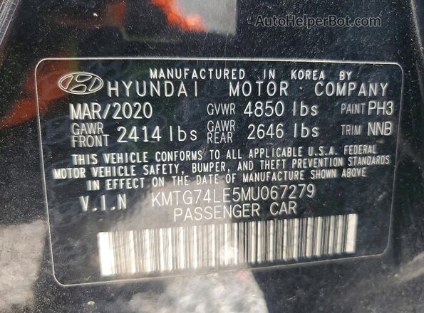 KMTG74LE5MU067279 2021 GENESIS G70 Black Vista del compartimento del motor