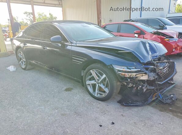 KMTGA4SC2RU227482 2024 GENESIS G80 Синий Передняя правая четверть