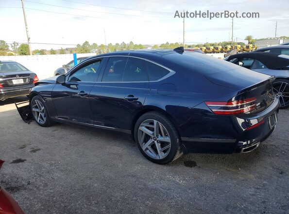 KMTGA4SC2RU227482 2024 GENESIS G80 Синий Задняя левая четверть