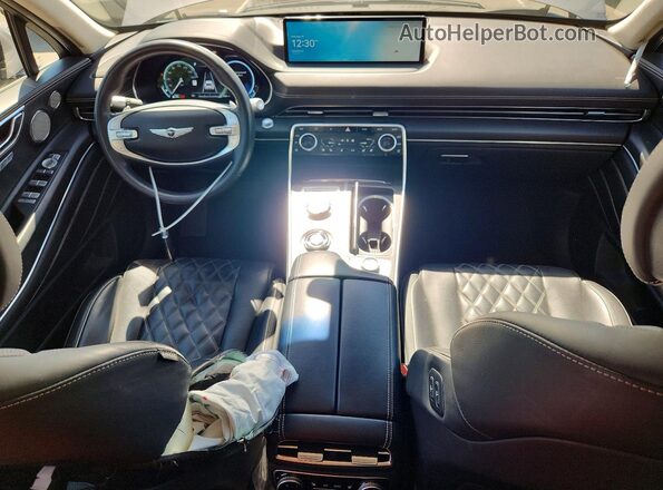KMUHCESCXPU137882 2023 GENESIS GV80 Gray Dashboard view