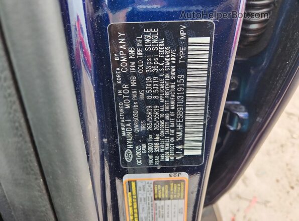 KMUHFESB9TU319159 2026 GENESIS GV80 Синий Панорамный вид салона 360°