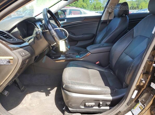 KNALN4D71G5217841 2016 KIA CADENZA Black Widok wnętrza z przodu