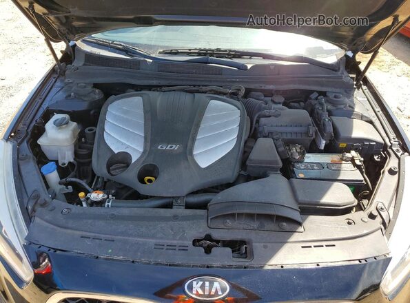 KNALN4D71G5217841 2016 KIA CADENZA Black Widok wnętrza z tyłu