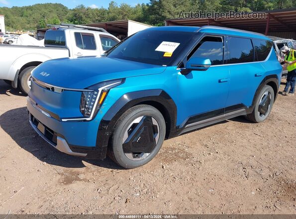 KNDADFS56R6026732 2024 KIA EV9 Blue Առջևի ձախ երեք քառորդ տեսարան