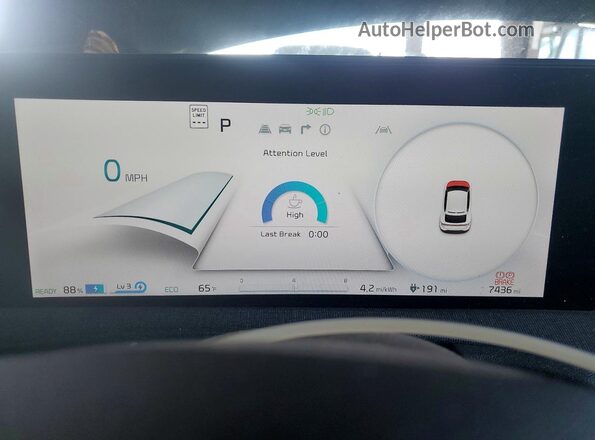 KNDC3DLC9R5210372 2024 KIA EV6 Charcoal ხელსაწყოთა პანელის ხედი