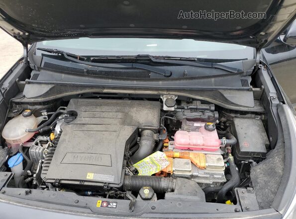 KNDCB3LC2M5469159 2021 KIA NIRO Black Widok wnętrza z tyłu