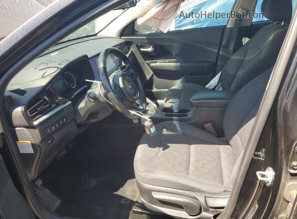 KNDCB3LC2M5469159 2021 KIA NIRO Black Widok wnętrza z przodu