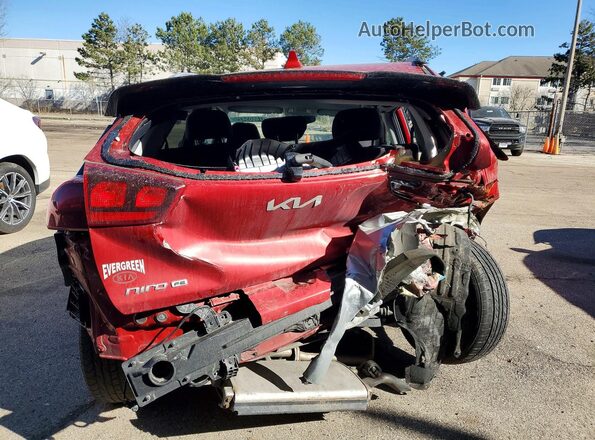 KNDCB3LC7N5534802 2022 KIA NIRO Red Widok z tyłu