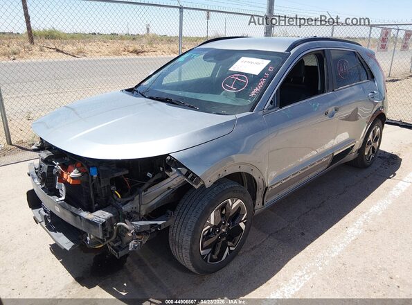 KNDCR3L10P5030752 2023 KIA NIRO EV Gray წინა მარცხენა ხედი სამი მეოთხედიდან