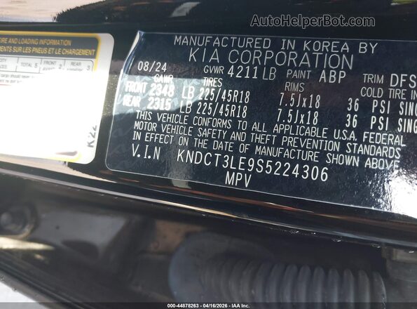 KNDCT3LE9S5224306 2025 KIA NIRO Black ძრავის განყოფილების ხედი