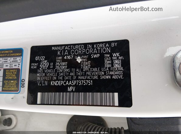 KNDEPCAA5P7375751 2023 KIA SELTOS White Вид підкапотного простору