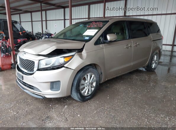KNDMB5C13G6134621 2016 KIA SEDONA Champagne Передняя левая четверть