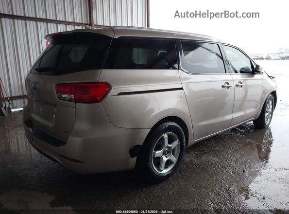 KNDMB5C13G6134621 2016 KIA SEDONA Champagne Задняя правая четверть