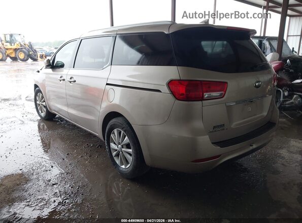 KNDMB5C13G6134621 2016 KIA SEDONA Champagne Задняя левая четверть