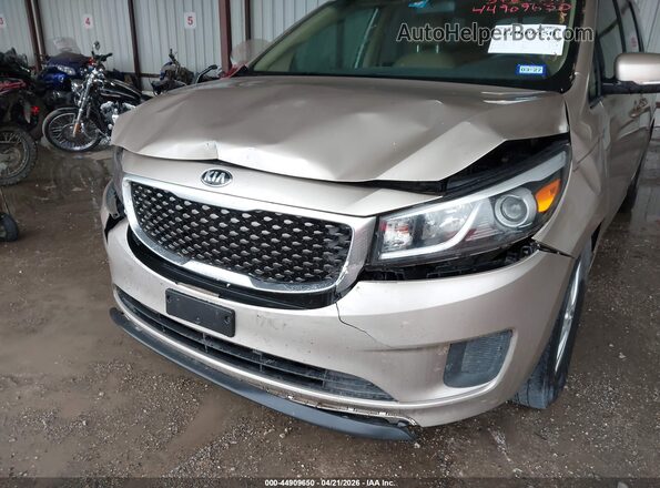 KNDMB5C13G6134621 2016 KIA SEDONA Champagne Вид спереди