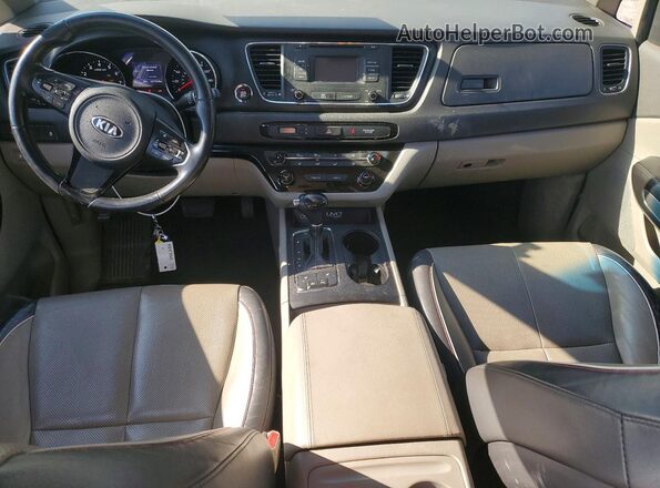 KNDMB5C13H6238432 2017 KIA SEDONA Белый Вид панели приборов