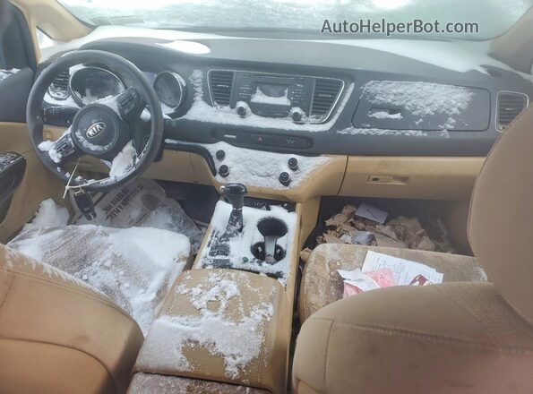 KNDMB5C14G6090113 2016 KIA SEDONA Beige Widok deski rozdzielczej