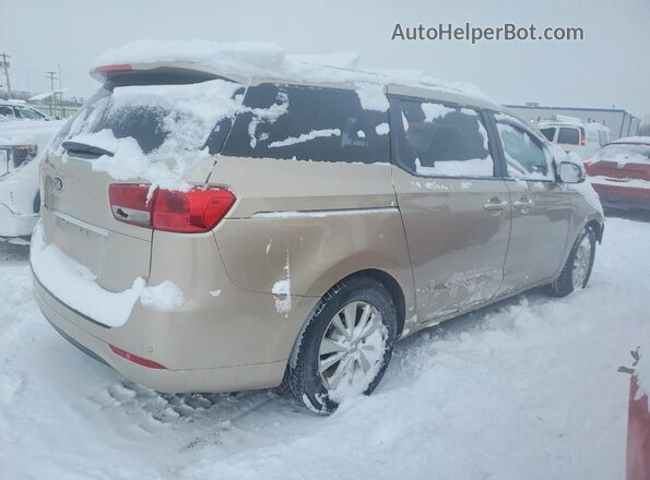 KNDMB5C14G6090113 2016 KIA SEDONA Beige Tył prawy