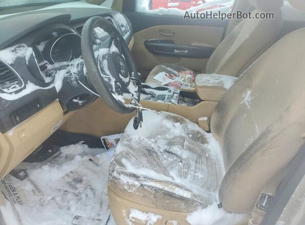 KNDMB5C14G6090113 2016 KIA SEDONA Beige Widok wnętrza z przodu