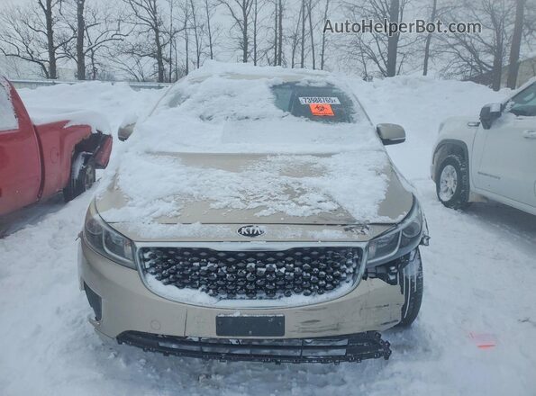 KNDMB5C14G6090113 2016 KIA SEDONA Beige Widok z przodu