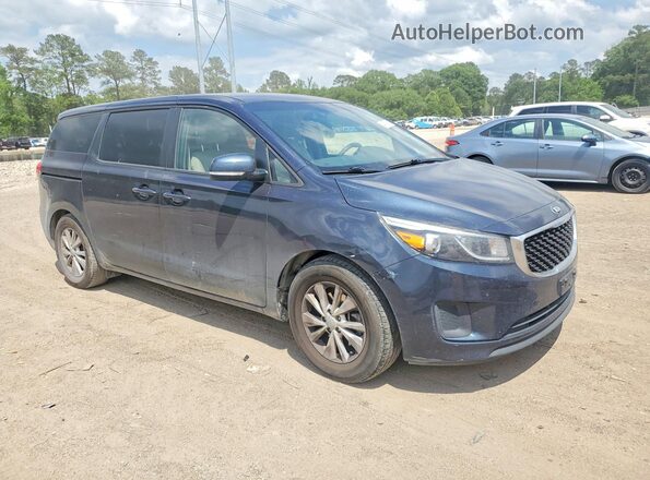 KNDMB5C14H6219825 2017 KIA SEDONA Blue Delantero derecho