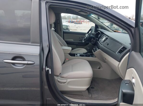 KNDMB5C17H6227403 2017 KIA SEDONA Gray Սալոնի դիմացի տեսք