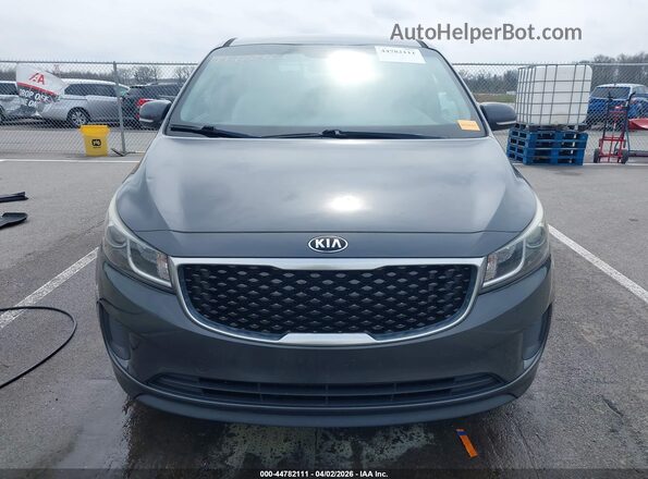 KNDMB5C17H6227403 2017 KIA SEDONA Gray Սարքավորումների վահանակի տեսք