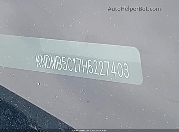KNDMB5C17H6227403 2017 KIA SEDONA Gray Շարժիչի բաժամունքի տեսք