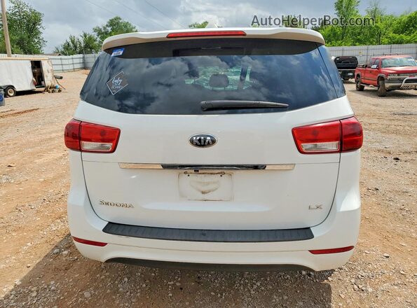 KNDMB5C18H6225546 2017 KIA SEDONA White უკანა ხედი