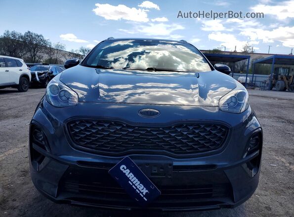 KNDP63AC6M7940775 2021 KIA SPORTAGE Blue Вид спереду