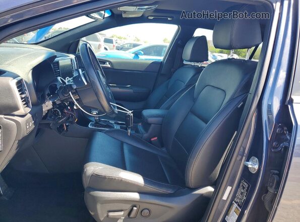 KNDP63AC6M7940775 2021 KIA SPORTAGE Blue Вид салону спереду